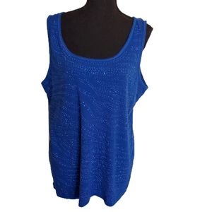 Cato royal blue tank top, size 22/24